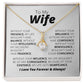 To My Wife - Sentimental Message Card with Alluring Beauty Necklace