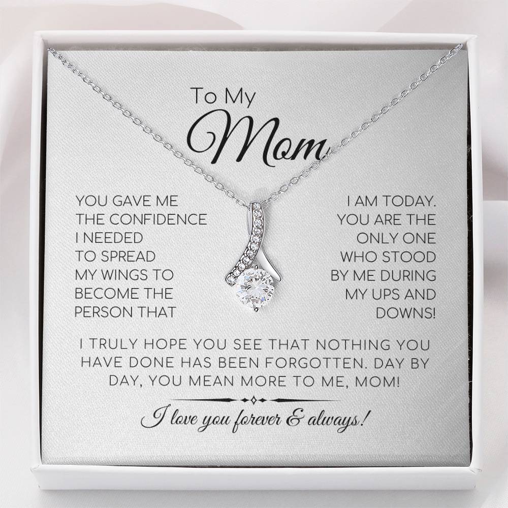 To My Mom - Day By Day, You Mean More To Me - Alluring Beauty Necklace
