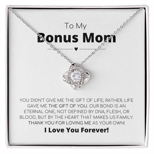 To My Bonus Mom - The Gift Of You - Love Knot Necklace