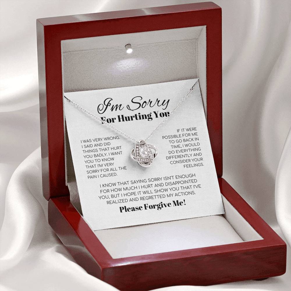 Apology Gift For Her - I'm Sorry For Hurting You - Love Knot Necklace