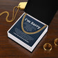 Apology Gift For Him - Cuban Link Chain Necklace With Message Card & Gift Box