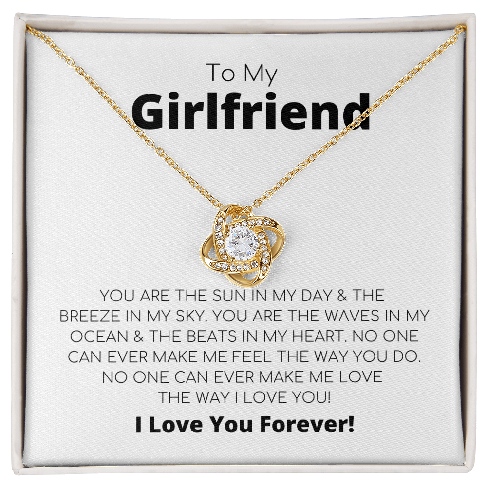 To My Girlfriend - You Are The Sun In My Day - Love Knot Necklace