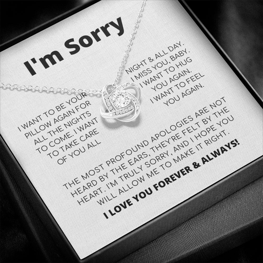 I'm Sorry Necklace - Profound Apologies - Love Knot Necklace