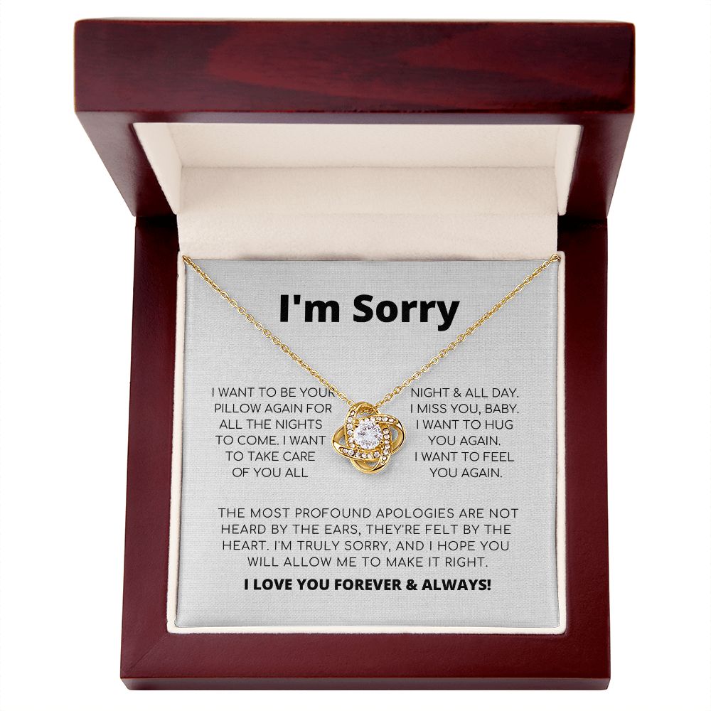 I'm Sorry Necklace - Profound Apologies - Love Knot Necklace