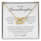 To My Granddaughter from Grandpa - Interlocking Hearts Necklace