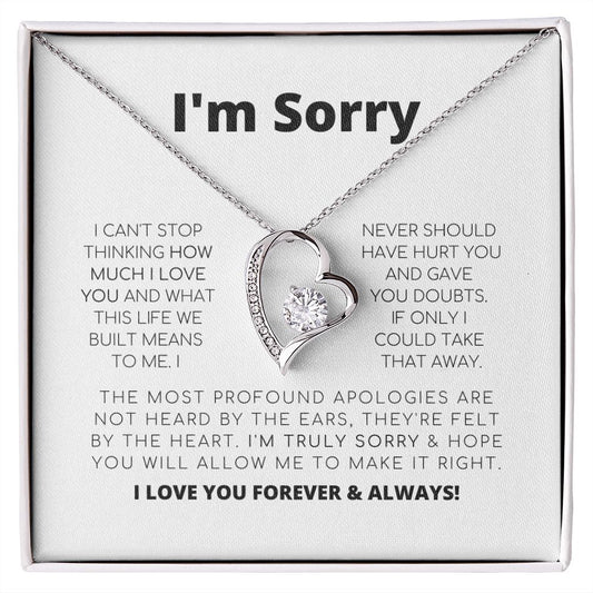 Apology Gift - I'm Truly Sorry - Forever Love Necklace