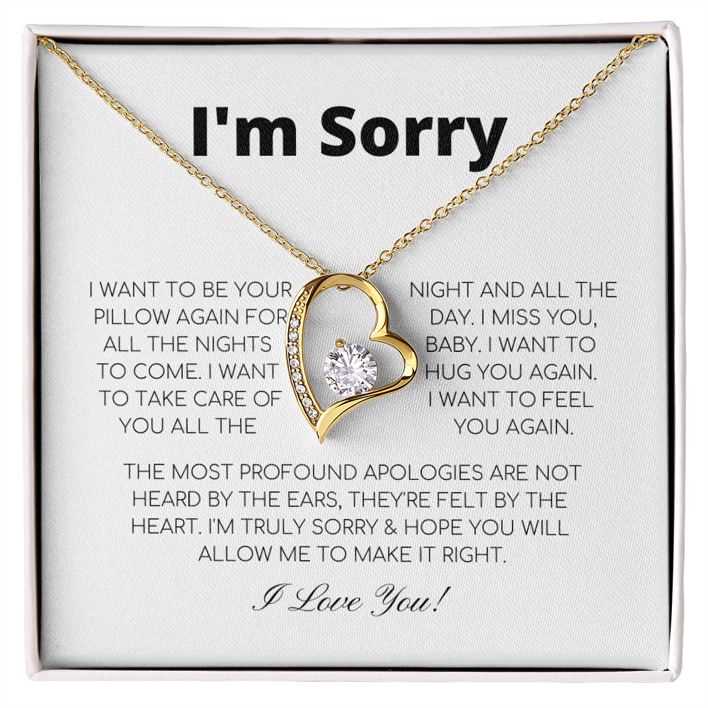 Apology Gift For Her - I Want To Feel You Again - Forever Love Necklace
