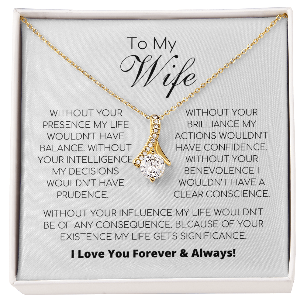 To My Wife - Alluring Beauty Appreciation Necklace